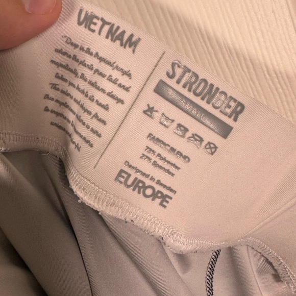 Stronger Label Vietnam Tropical Leggings Mid Rise Athletic Womens Size Small - Picture 6 of 6